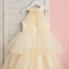 Flower Girl Dresses | Ball-Gown/Princess High Neck Knee-Length Tulle Flower Girl Dress As Picture – Girls