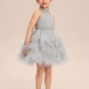 Flower Girl Dresses | Ball-Gown/Princess High Neck Knee-Length Tulle Flower Girl Dress As Picture – Girls