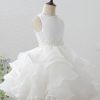 Flower Girl Dresses | Ball-Gown/Princess Scoop Detachable/Knee-Length Organza/Satin Flower Girl Dress Ivory – Girls