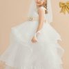 Flower Girl Dresses | Ball-Gown/Princess Scoop Floor-Length Lace/Satin/Tulle Flower Girl Dress Ivory – Girls