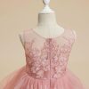 Flower Girl Dresses | Ball-Gown/Princess Scoop Floor-Length Lace/Tulle Flower Girl Dress As Picture – Girls