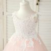 Flower Girl Dresses | Ball-Gown/Princess Scoop Floor-Length Lace/Tulle Flower Girl Dress As Picture – Girls