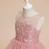 Flower Girl Dresses | Ball-Gown/Princess Scoop Floor-Length Lace/Tulle Flower Girl Dress As Picture – Girls