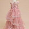 Flower Girl Dresses | Ball-Gown/Princess Scoop Floor-Length Lace/Tulle Flower Girl Dress As Picture – Girls