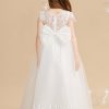 Flower Girl Dresses | Ball-Gown/Princess Scoop Floor-Length Lace/Tulle Flower Girl Dress Ivory – Girls