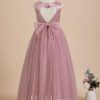 Flower Girl Dresses | Ball-Gown/Princess Scoop Floor-Length Tulle Flower Girl Dress As Picture – Girls