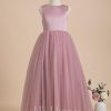 Flower Girl Dresses | Ball-Gown/Princess Scoop Floor-Length Tulle Flower Girl Dress As Picture – Girls