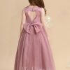 Flower Girl Dresses | Ball-Gown/Princess Scoop Floor-Length Tulle Flower Girl Dress As Picture – Girls