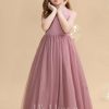 Flower Girl Dresses | Ball-Gown/Princess Scoop Floor-Length Tulle Flower Girl Dress As Picture – Girls