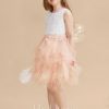 Flower Girl Dresses | Ball-Gown/Princess Scoop Knee-Length Lace/Tulle Flower Girl Dress Blushing Pink – Girls