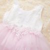 Flower Girl Dresses | Ball-Gown/Princess Scoop Knee-Length Lace/Tulle Flower Girl Dress Blushing Pink – Girls