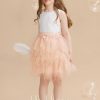 Flower Girl Dresses | Ball-Gown/Princess Scoop Knee-Length Lace/Tulle Flower Girl Dress Blushing Pink – Girls