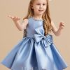 Flower Girl Dresses | Ball-Gown/Princess Scoop Knee-Length Satin Flower Girl Dress As Picture – Girls