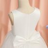 Flower Girl Dresses | Ball-Gown/Princess Scoop Knee-Length Satin/Tulle Flower Girl Dress Ivory – Girls