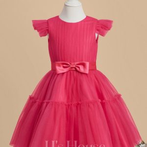 Flower Girl Dresses | Ball-Gown/Princess Scoop Knee-Length Tulle Flower Girl Dress As Picture – Girls