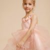 Flower Girl Dresses | Ball-Gown/Princess Scoop Knee-Length Tulle Flower Girl Dress Pearl Pink – Girls