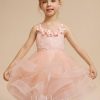 Flower Girl Dresses | Ball-Gown/Princess Scoop Knee-Length Tulle Flower Girl Dress Pearl Pink – Girls