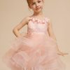 Flower Girl Dresses | Ball-Gown/Princess Scoop Knee-Length Tulle Flower Girl Dress Pearl Pink – Girls