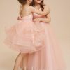 Flower Girl Dresses | Ball-Gown/Princess Scoop Knee-Length Tulle Flower Girl Dress Pearl Pink – Girls