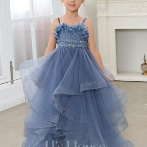 Flower Girl Dresses | Ball-Gown/Princess Square Floor-Length Lace/Tulle Flower Girl Dress As Picture – Girls