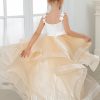 Flower Girl Dresses | Ball-Gown/Princess Square Floor-Length Tulle Flower Girl Dress Champagne – Girls