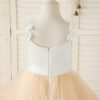 Flower Girl Dresses | Ball-Gown/Princess Square Floor-Length Tulle Flower Girl Dress Champagne – Girls