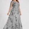 Formal & Evening | A-line Boat Neck Illusion Floor-Length Lace Evening Dress As Picture – Womens