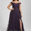 Formal & Evening | A-line Off the Shoulder Floor-Length Sequin Lace Evening Dress As Picture – Womens