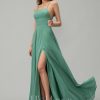 Formal & Evening | A-line Square Floor-Length Chiffon Evening Dress As Picture – Womens