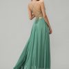 Formal & Evening | A-line Square Floor-Length Chiffon Evening Dress As Picture – Womens