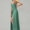 Formal & Evening | A-line Square Floor-Length Chiffon Evening Dress As Picture – Womens