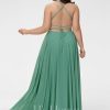 Formal & Evening | A-line Square Floor-Length Chiffon Evening Dress As Picture – Womens