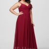 Formal & Evening | A-line V-Neck Floor-Length Chiffon Evening Dress With Pleated Dark Navy – Womens