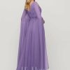 Formal & Evening | A-line V-Neck Floor-Length Chiffon Evening Dress With Pleated Tahiti – Womens