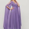 Formal & Evening | A-line V-Neck Floor-Length Chiffon Evening Dress With Pleated Tahiti – Womens