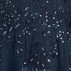 Formal & Evening | A-line V-Neck Floor-Length Lace Chiffon Evening Dress With Sequins Dark Navy – Womens