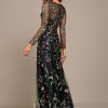 Formal & Evening | Sheath/Column Boat Neck Illusion Floor-Length Lace Evening Dress As Picture – Womens