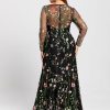 Formal & Evening | Sheath/Column Boat Neck Illusion Floor-Length Lace Evening Dress As Picture – Womens