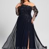 Formal & Evening | Trumpet/Mermaid Asymmetrical Illusion Floor-Length Lace Chiffon Evening Dress With Sequins As Picture – Womens