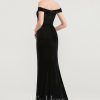 Formal & Evening | Trumpet/Mermaid Off the Shoulder Sweep Train Velvet Evening Dress Black – Womens