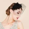 Hats | Bridal Veil Lace Wedding/Tea Party/Cocktail Fascinators With Headband White – Girls