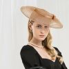 Hats | Classic Bowknot Sinamay Tea Party/Cocktail/Kentucky Derby Saucer Hats/Fascinators Black – Girls