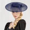 Hats | Classic Bowknot Sinamay Tea Party/Cocktail/Kentucky Derby Saucer Hats/Fascinators Black – Girls