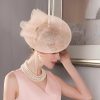 Hats | Elegant Bowknot Sinamay Cocktail/Kentucky Derby Saucer Hats/Fascinators With Headband Pink – Girls