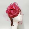 Hats | Elegant Flower Cocktail/Kentucky Derby/Ladies Day Pillbox Hats/Fascinators With Clip Pink – Girls