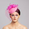 Hats | Elegant Flower Cocktail/Kentucky Derby/Ladies Day Pillbox Hats/Fascinators With Clip Pink – Girls