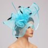 Hats | Elegant Flower Mesh Tea Party/Cocktail/Kentucky Derby Fascinators With Clip Dark Navy – Girls