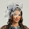 Hats | Elegant Flower Mesh Tea Party/Cocktail/Kentucky Derby Fascinators With Clip Dark Navy – Girls