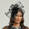 Hats | Elegant Flower Mesh Tea Party/Cocktail/Kentucky Derby Fascinators With Clip Dark Navy – Girls