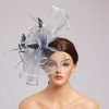 Hats | Elegant Flower Mesh Tea Party/Cocktail/Kentucky Derby Fascinators With Clip Dark Navy – Girls